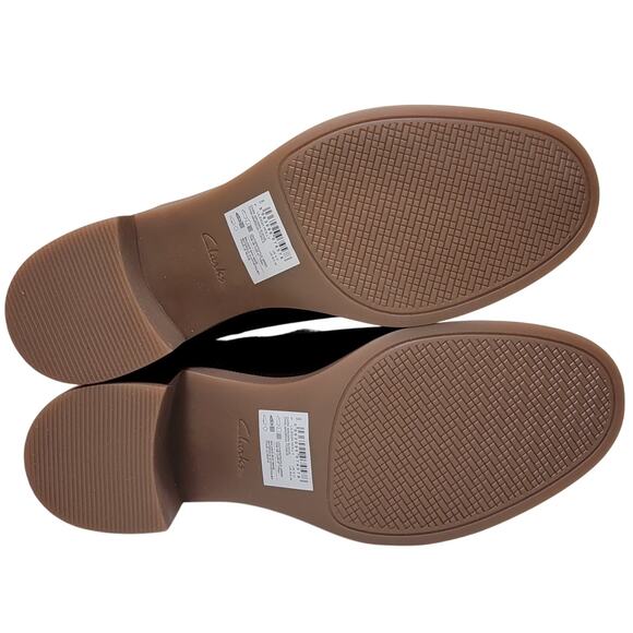 Clarks Women Lileigh Holly Block Heel Mid Calf Booties Size US 8.5M Dark Brown - Picture 6 of 7